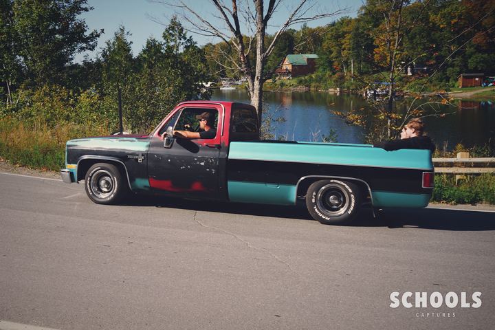 Teal/black two-tone